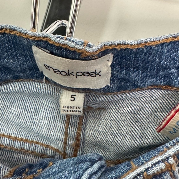 Sneak Peek Blue Ankle Cropped Jeans - Picture 10 of 10